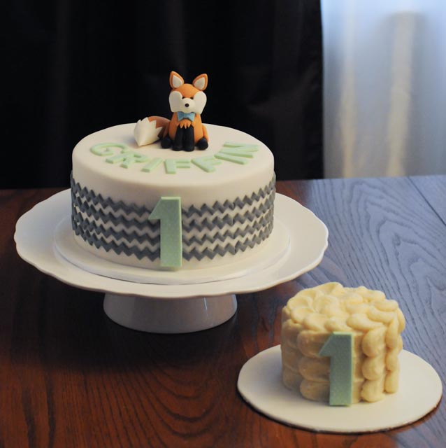 Chevron Fox Birthday Cake – Cakes By Caralin